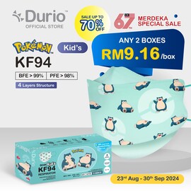 Durio 904K Kid’s Pokémon KF94 - Snorlax - (10 Pcs)